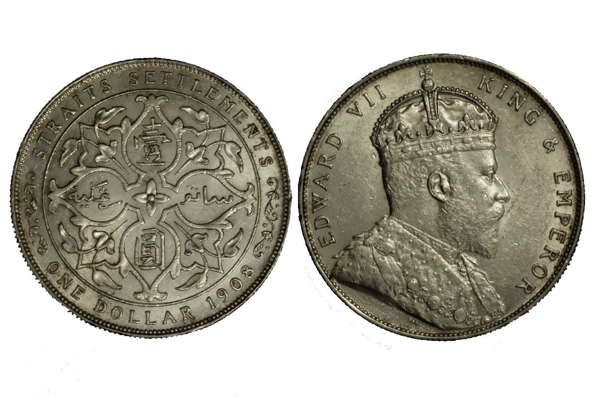 Edoardo VII - dollaro gr.20,21 in ag 900/000 