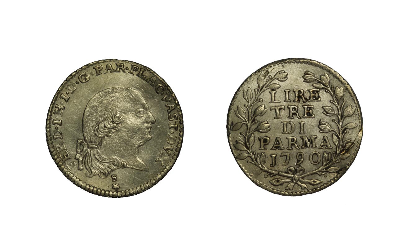 Ferdinando di Borbone - 3 lire in argento