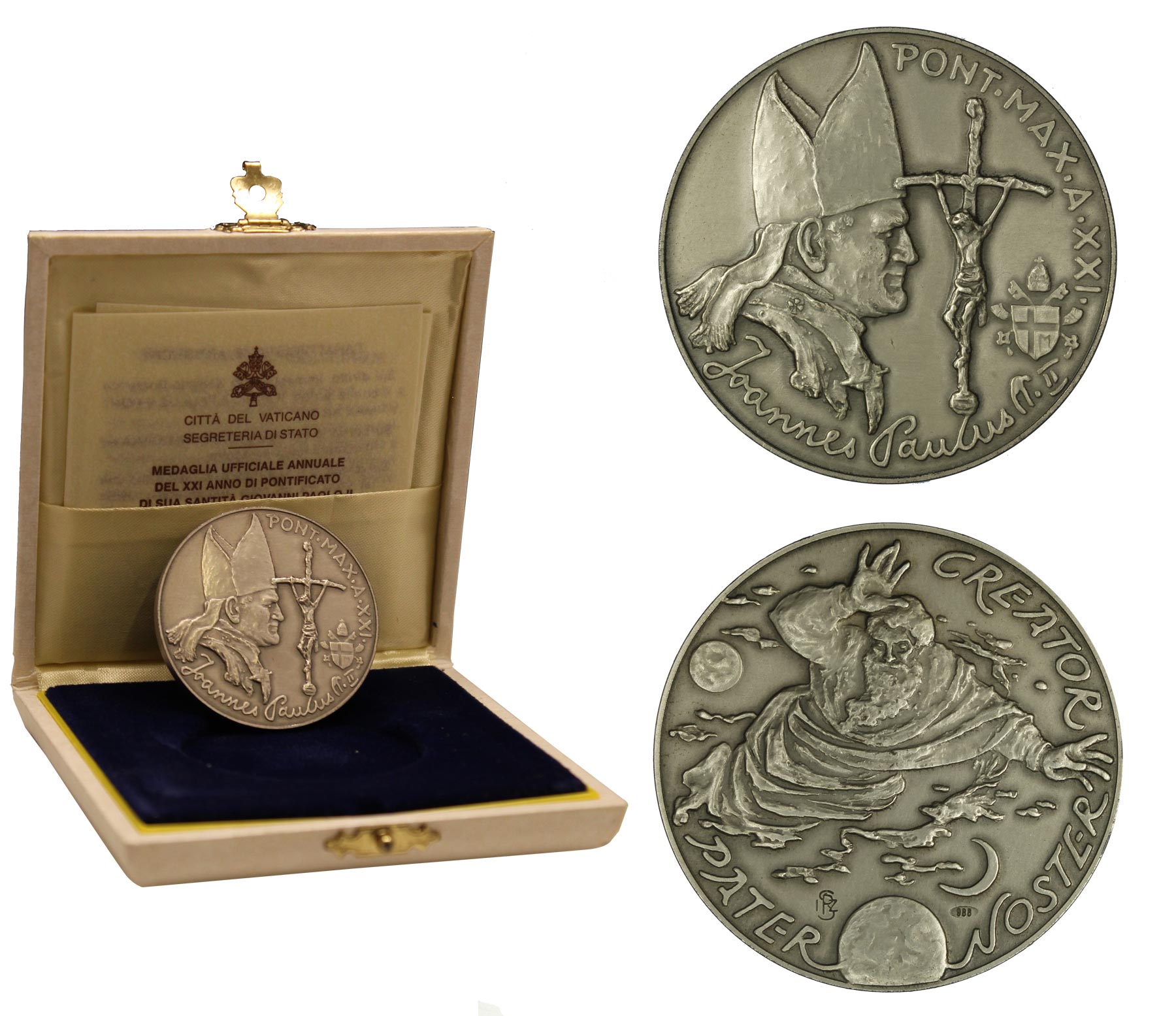 Medaglia ufficiale annuale del XXI anno di pontificato di Giovanni Paolo II