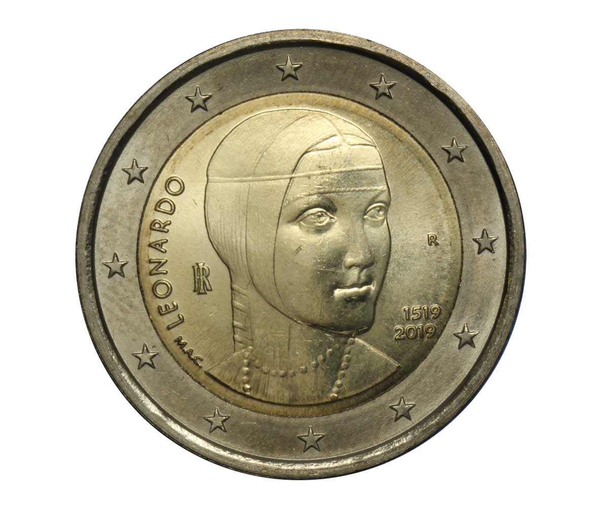  "Leonardo da Vinci" - moneta da 2 euro