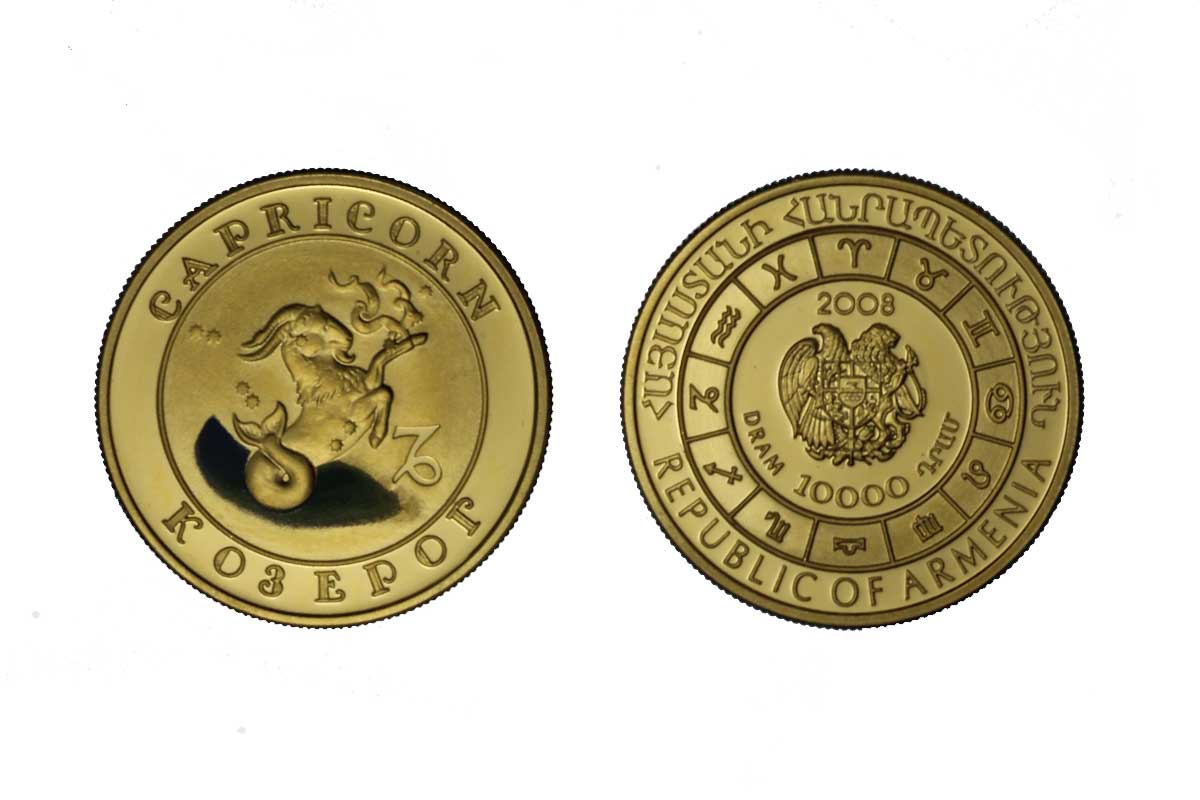 "Segni dello Zodiaco - Capricorno" - 10000 dram gr. 8,60 in oro 900/000 