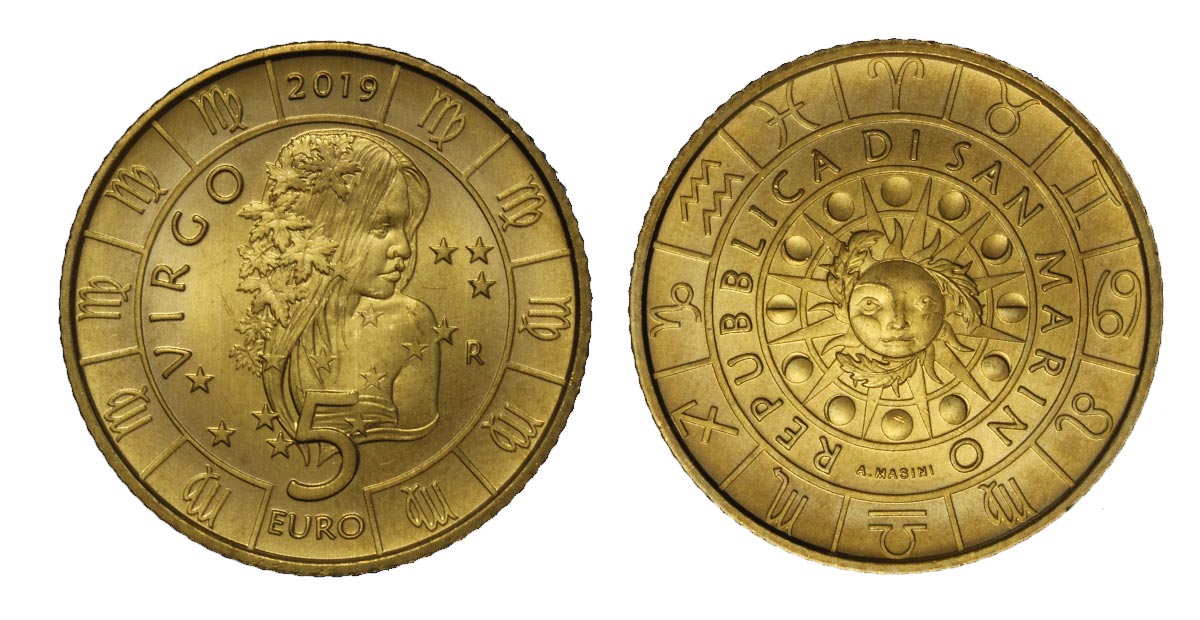 Serie "Segni zodiacali: Vergine" - moneta da 5 euro