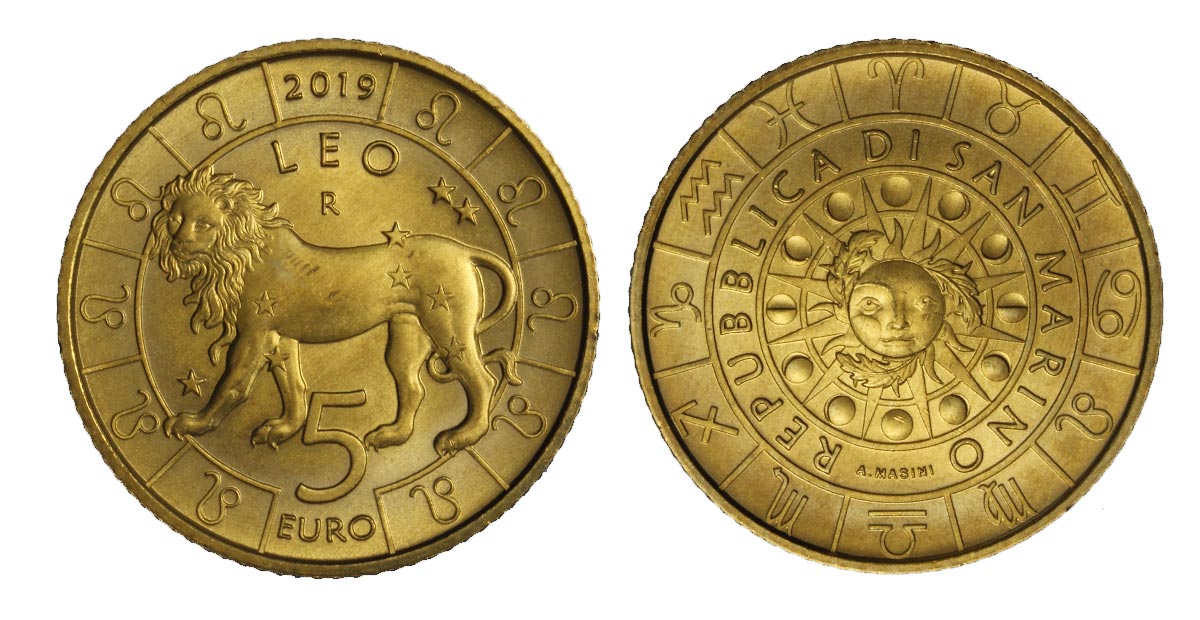 Serie "Segni zodiacali: Leone" - moneta da 5 euro