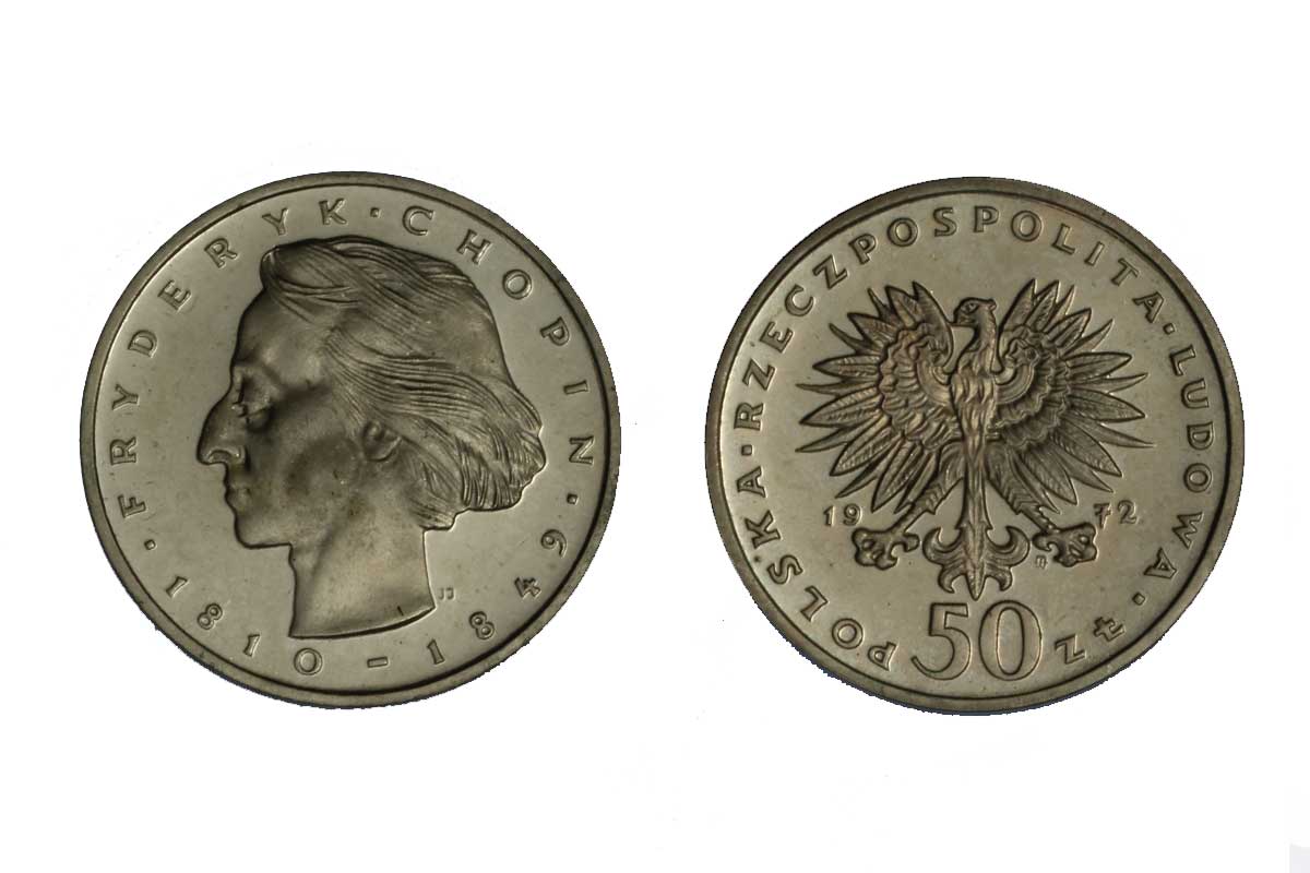 Chopin - 50 Zloty gr. 12,75 in ag.750/000 