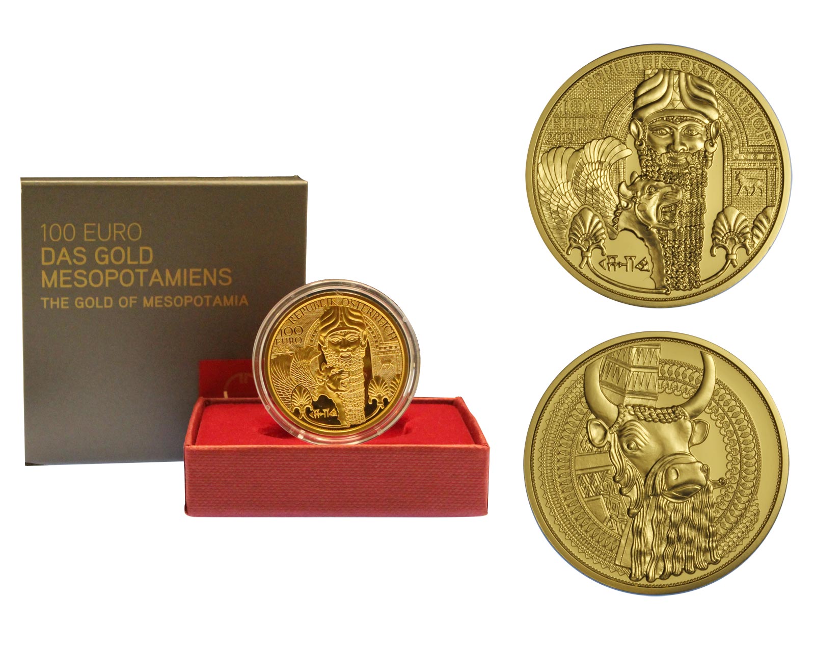 "La magia dell'oro: Mesopotamia" - Moneta da 100 Euro gr.15,78 in oro 986/000