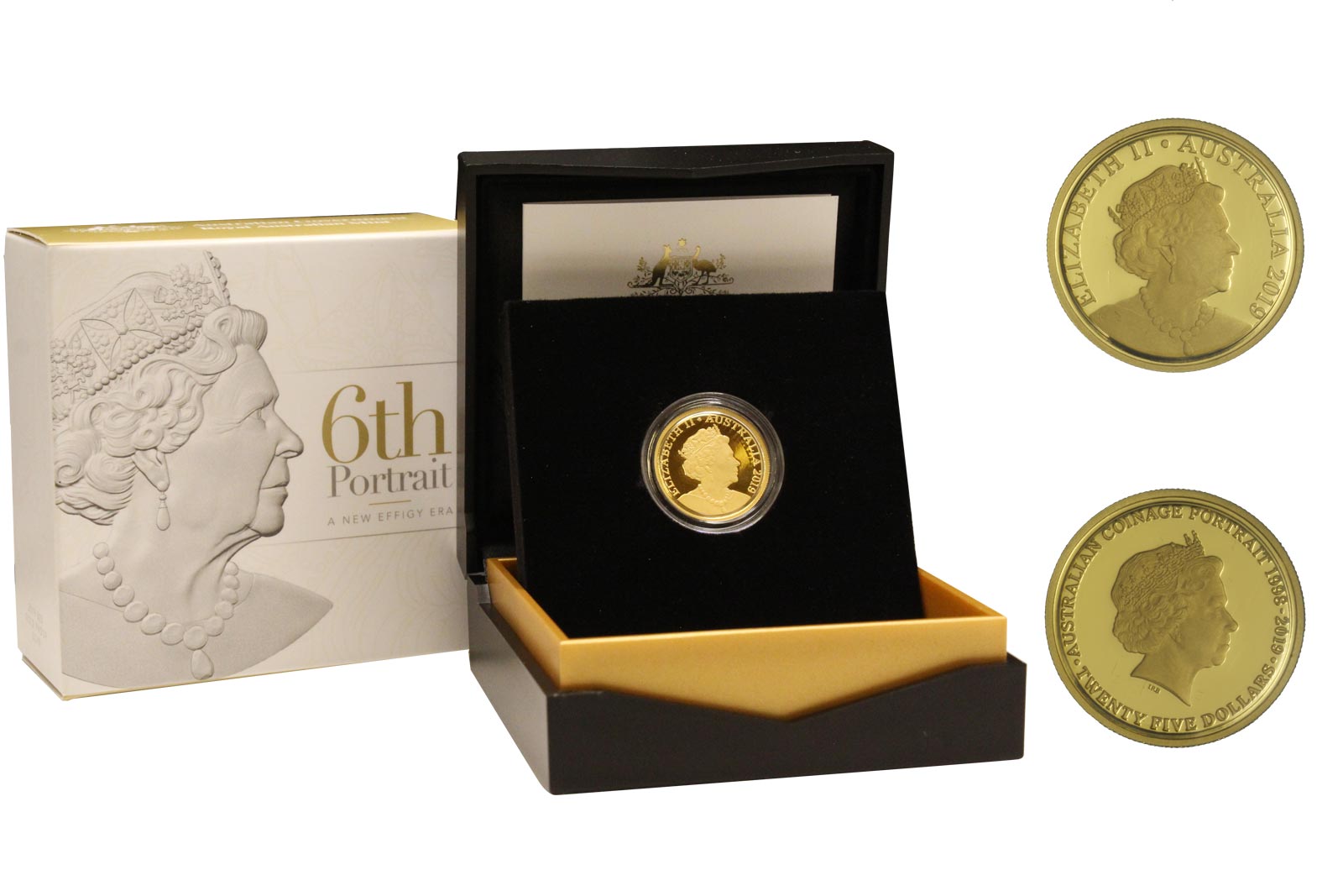 Doppia effigie della Regina Elisabetta II - 25 dollari gr. 7,78 in oro 999/000 - Tiratura 750 pezzi