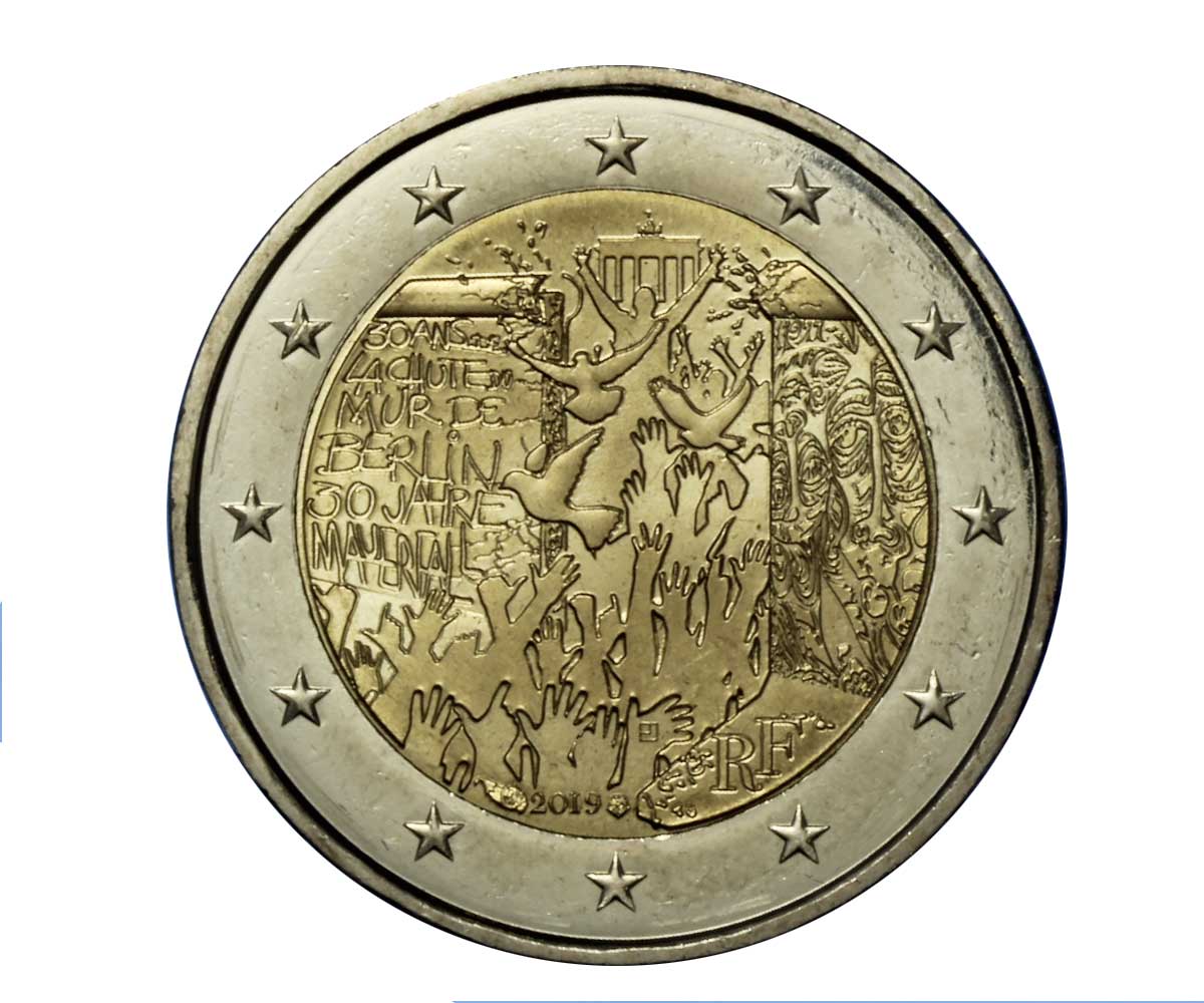 "30 anni dalla caduta del Muro di Berlino" - moneta da 2 euro