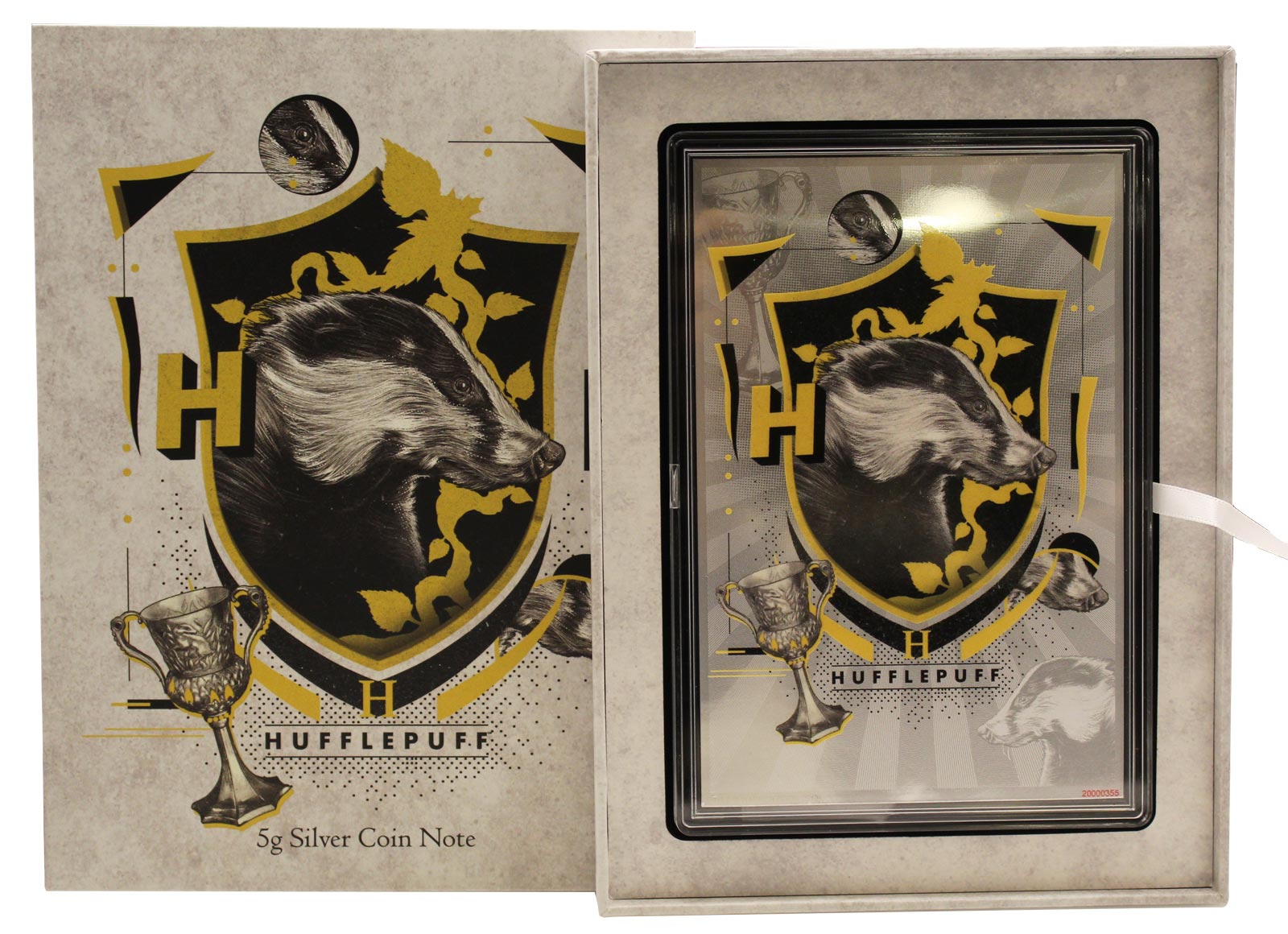 "Harry Potter e gli stemmi di Hogwarts: Tassorosso" - Banconota da 1 dollaro gr. 5,00 in ag. 999/000