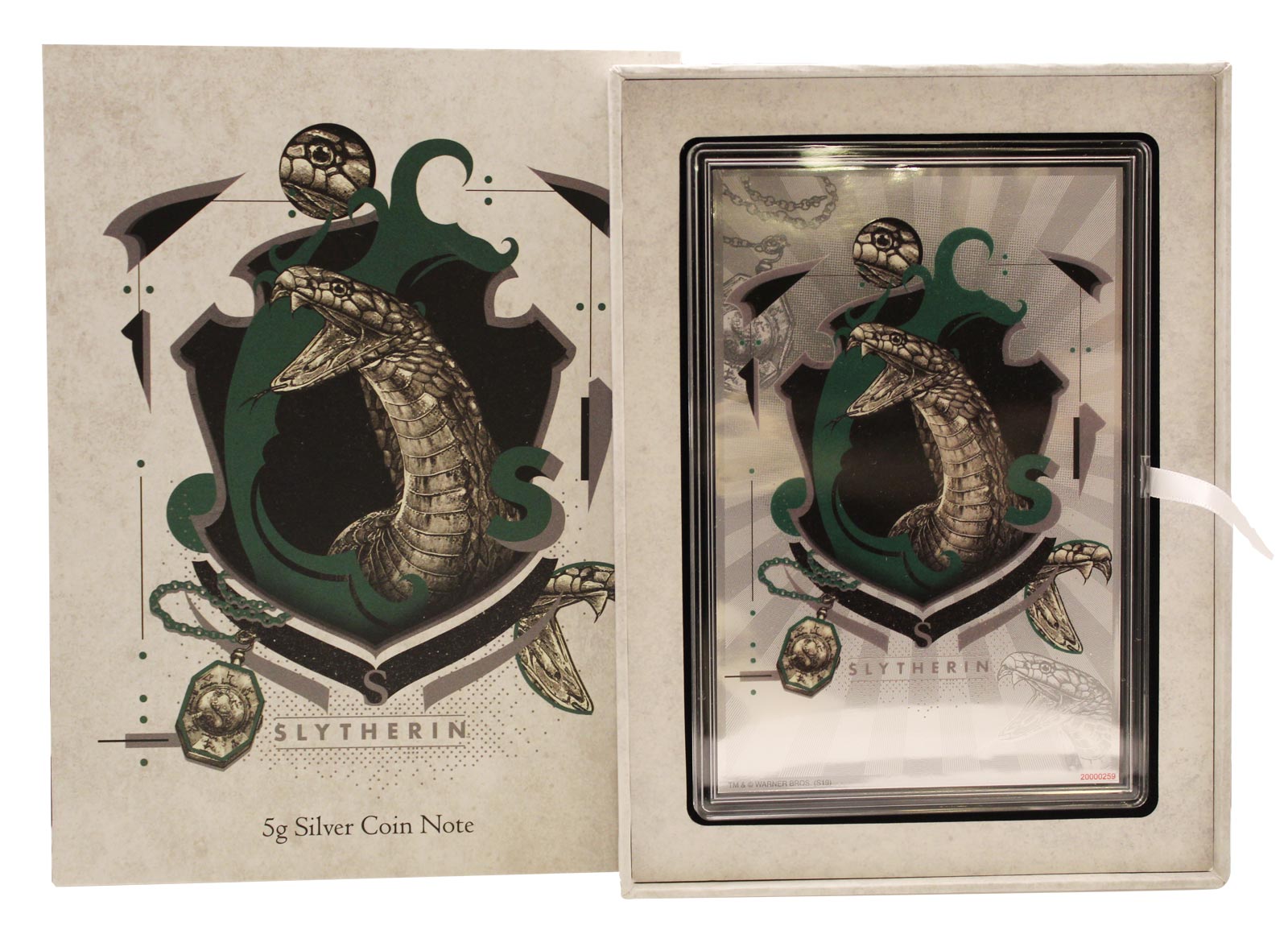 novita - Commemorative Estero - Niue - Harry Potter e gli stemmi di  Hogwarts: Tassorosso, Corvonero, Serpeverde e Grifondoro - set di 4  banconote da 1 dollaro gr. totali 20,00, ag. 999/000