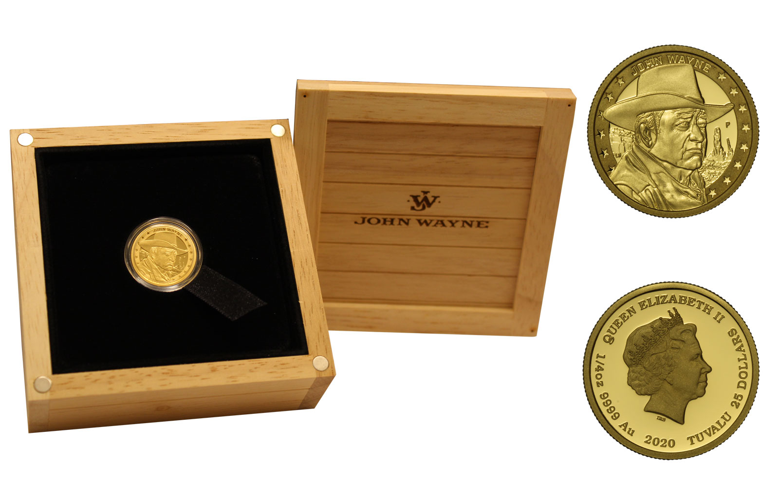"John Wayne" -  25 dollari gr. 7,77 in oro 999/000 - Tiratura 1000 pezzi