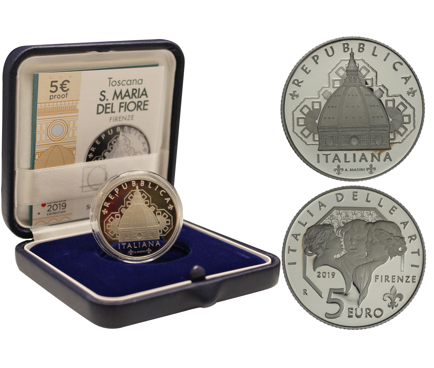"Italia delle Arti: Santa Maria del Fiore, Firenze" - moneta da 5 euro gr. 18,00 in argento 925/ 