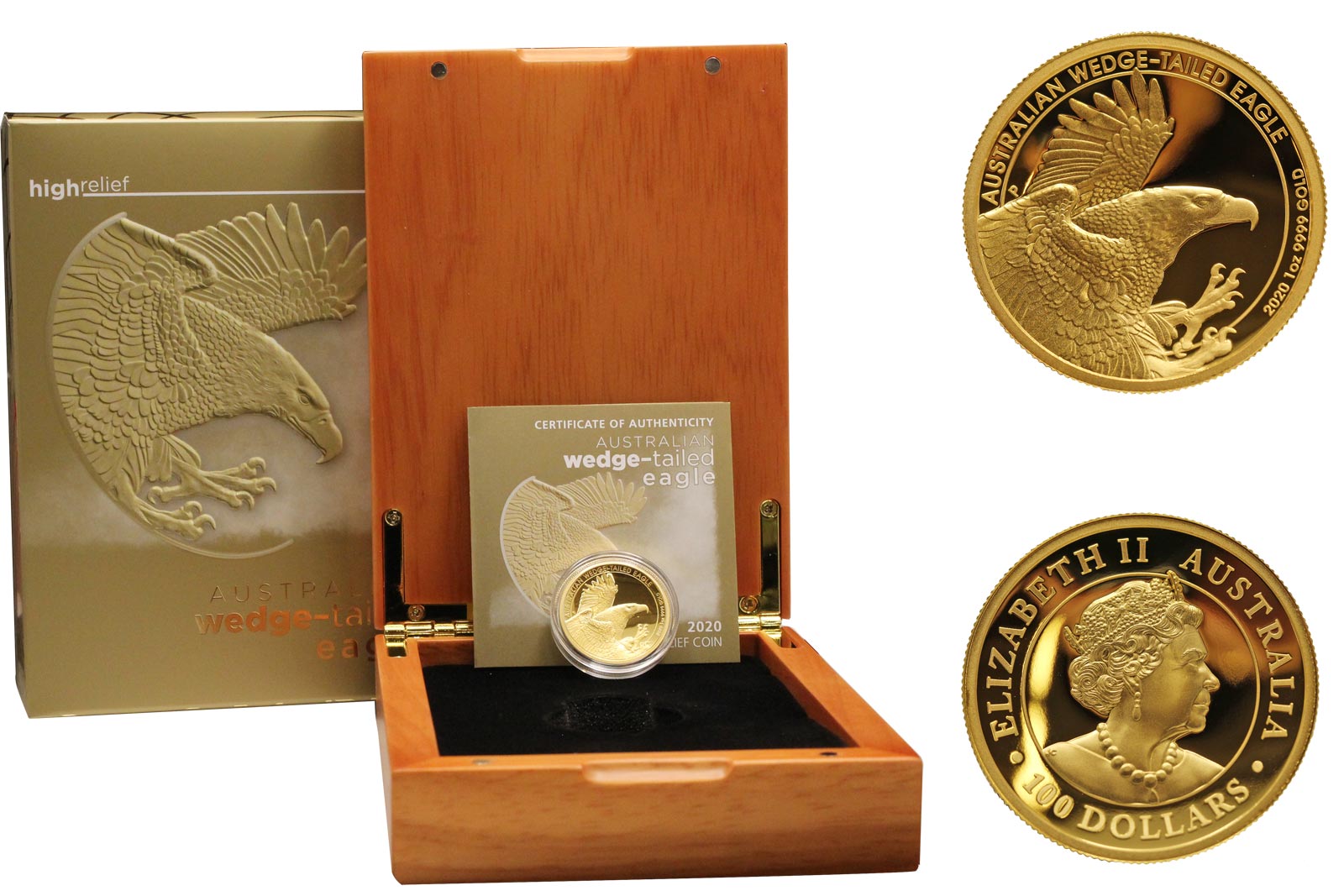 "Aquila Cuneata" - 100 Dollari gr. 31,10 in oro 999/000 - Tiratura 500 pezzi