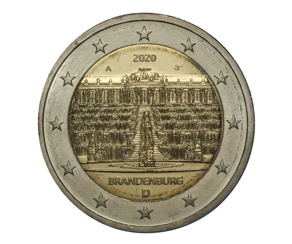 "Palazzo di Sanssouci" - zecca A - moneta da 2 euro