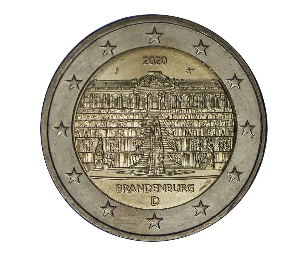 "Palazzo di Sanssouci" - zecca J - moneta da 2 euro