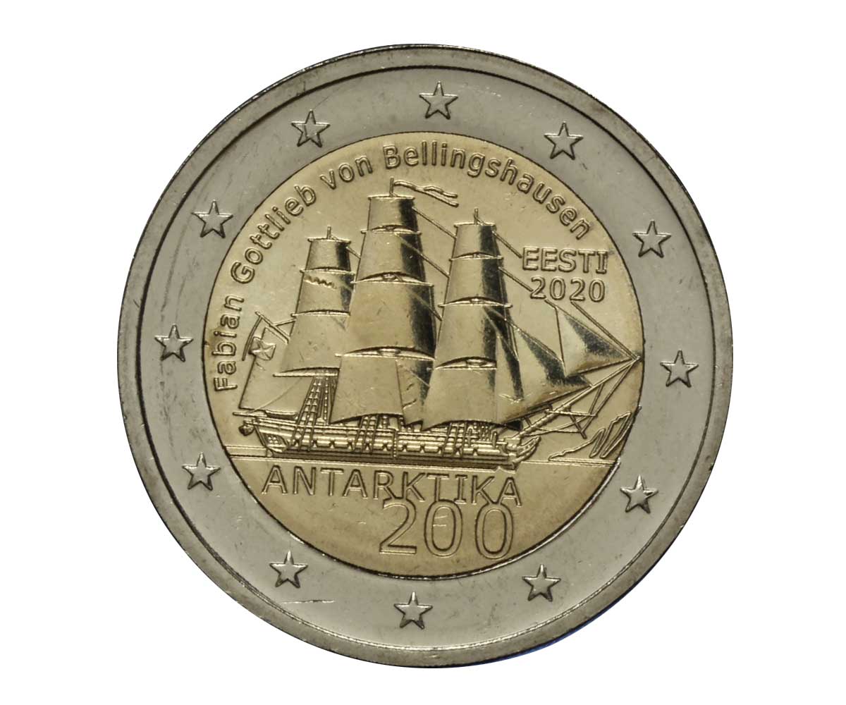 "200 anniversario della scoperta dell'Antartide" - moneta da 2 euro