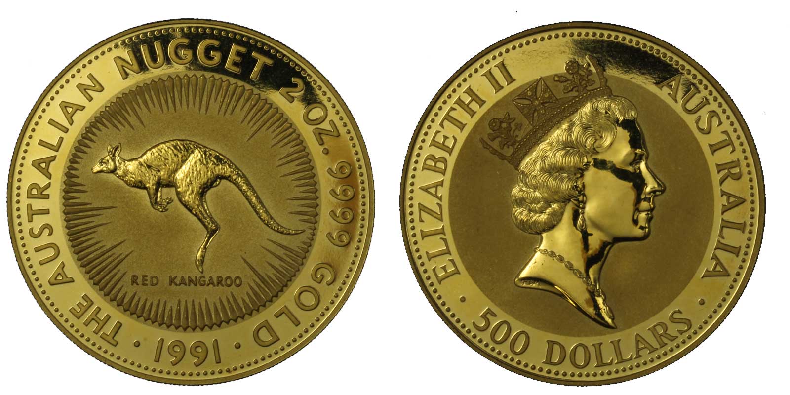 Canguro - 500 dollari gr. 62,206 in oro 999/000 
