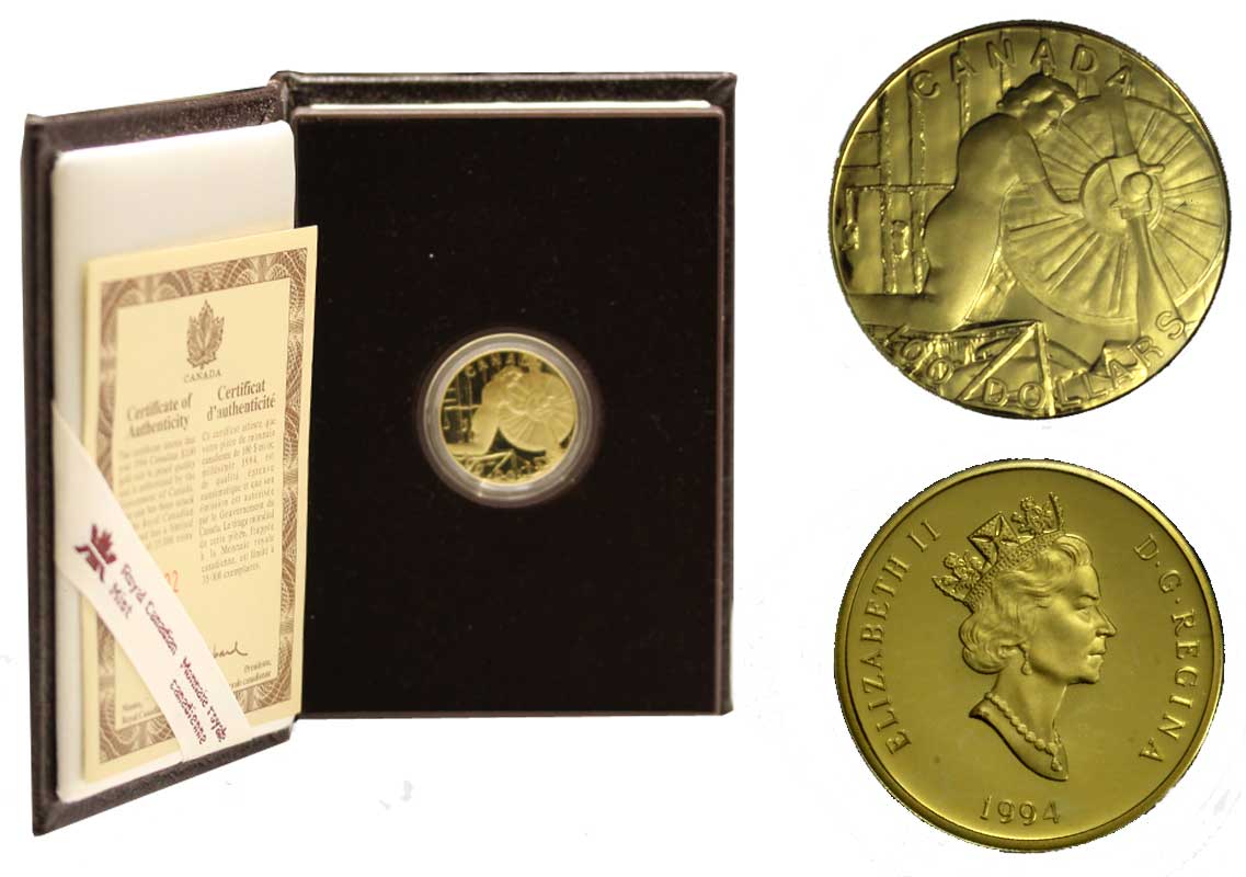 "Lavori di Manutenzione" - 100 dollari gr. 13,33 in oro 583/000 - conf. originale