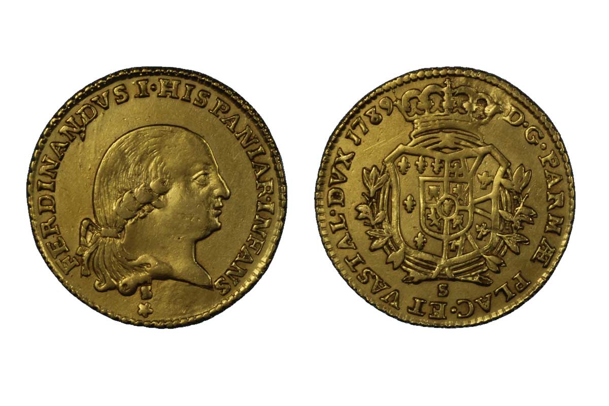 Ferdinando di Borbone - doppia gr.7,14 in oro 891/