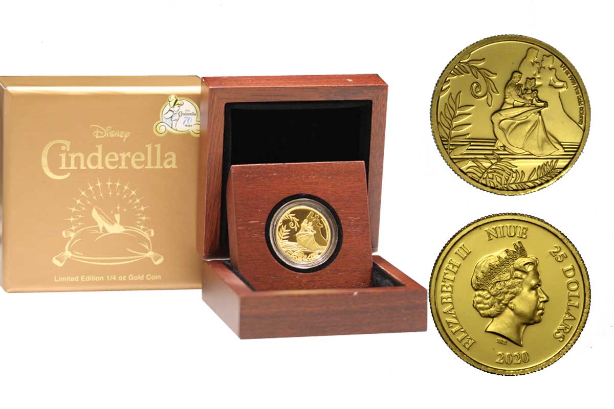 "Cinderella" - 25 Dollari gr. 7,77 in oro 999/000 - Tiratura 100 pezzi