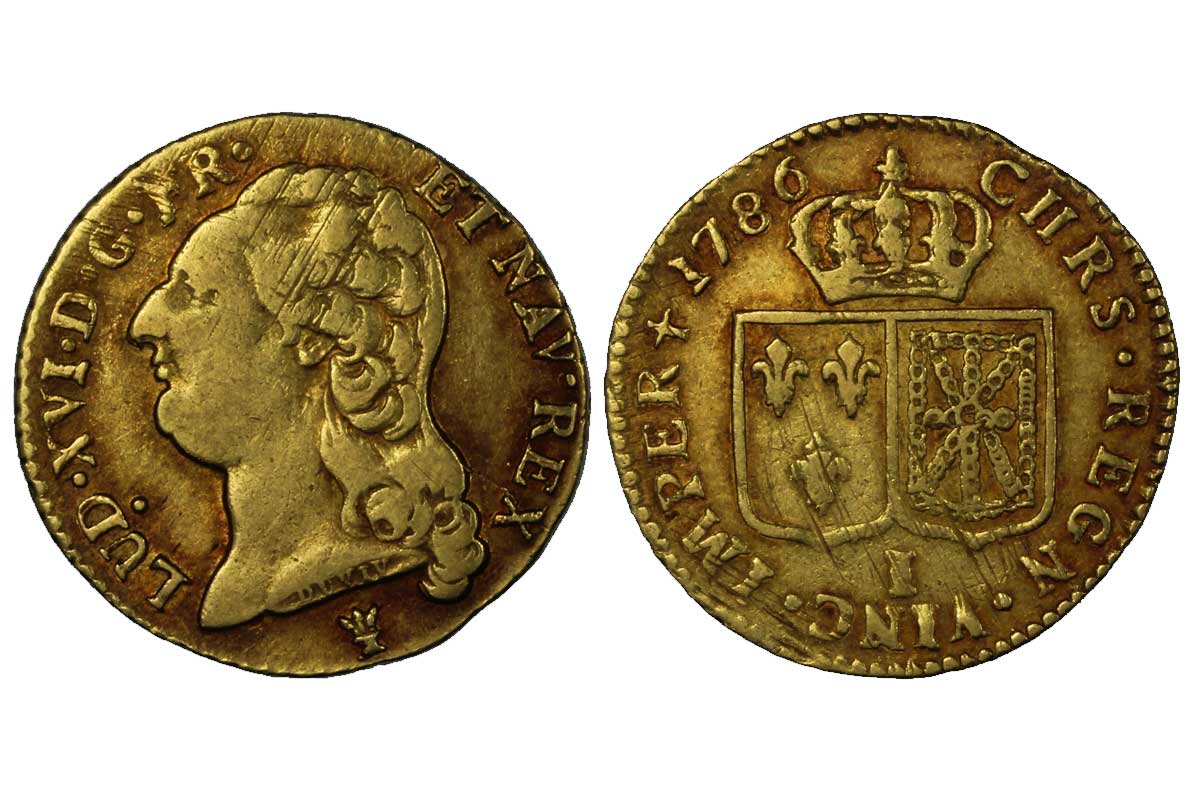 Re Luigi XVI -  Luigi gr.8,15 in oro 917/ - Zecca di Limoges