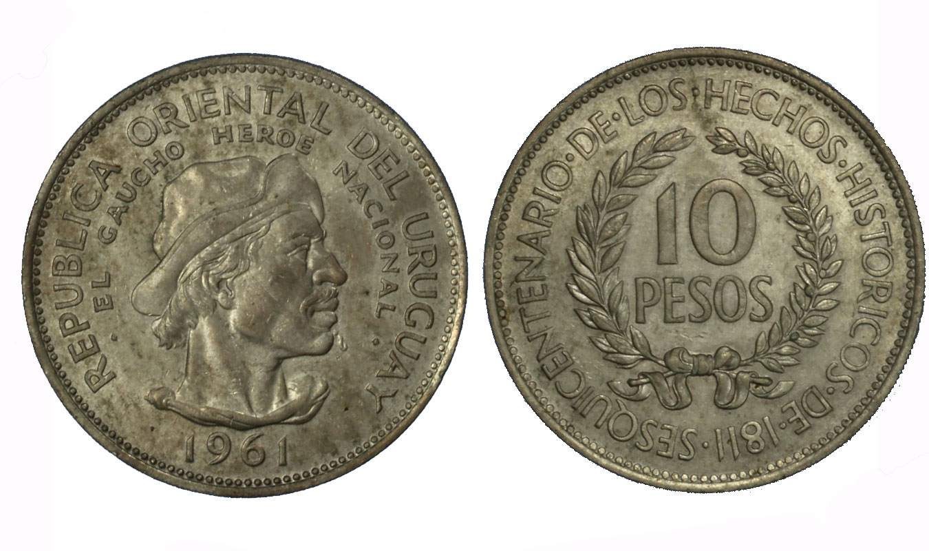 150 Ann. Rivoluzione contro la Spagna - 10 pesos - gr. 12,50 in ag. 900/000