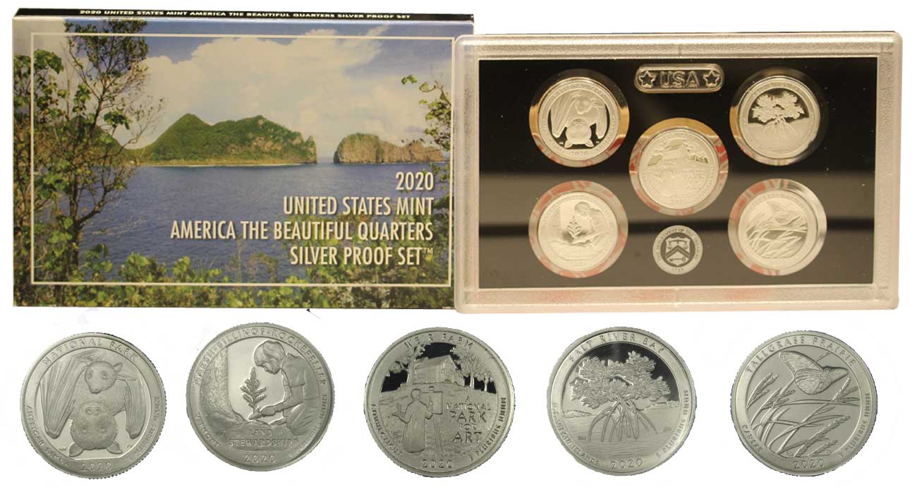 "Parchi nazionali" - Serie di 5 monete da un quarto di dollaro in argento