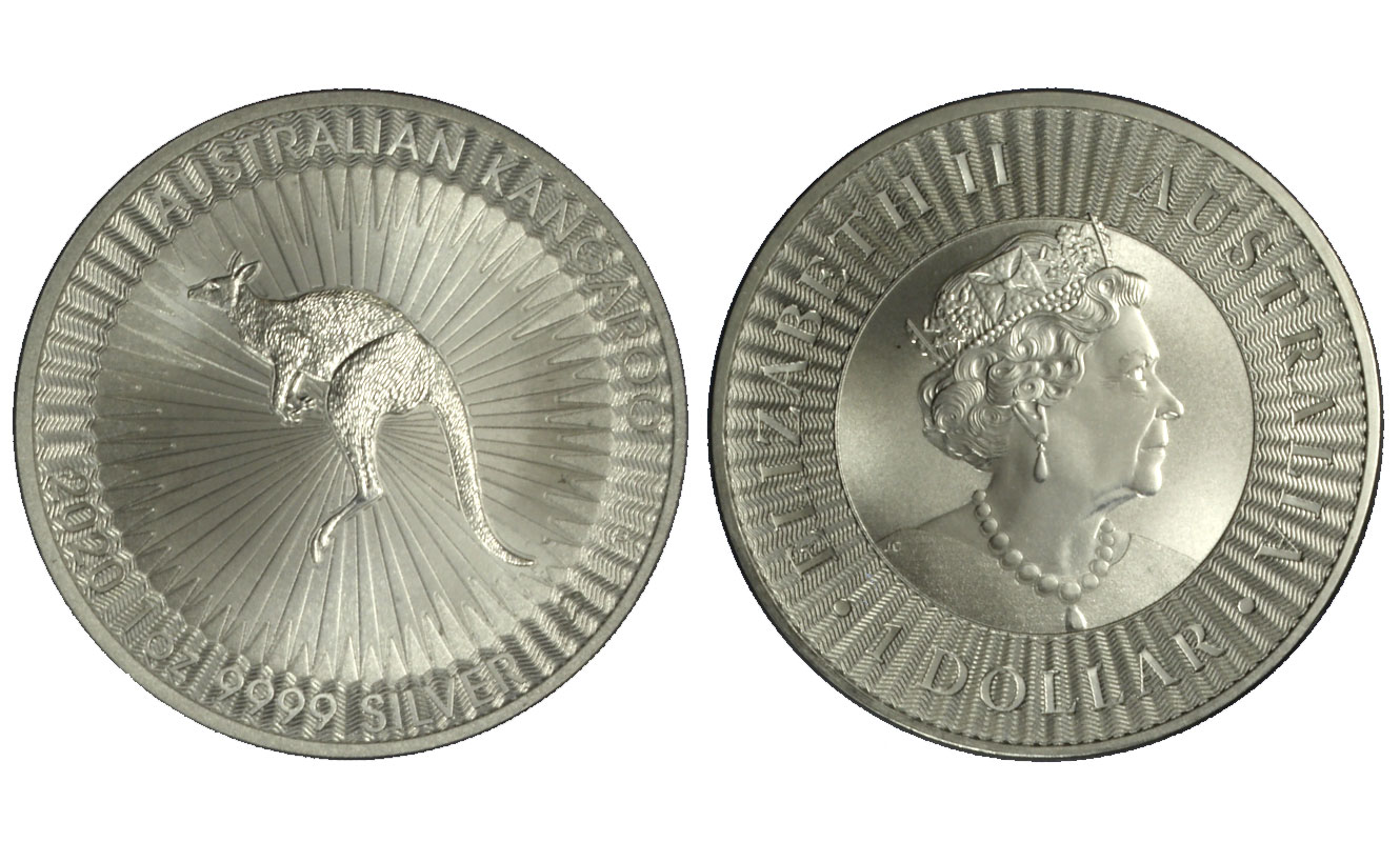"Canguro" - moneta da 1 dollaro (1 oz) - gr. 31,103 in ag.999/000