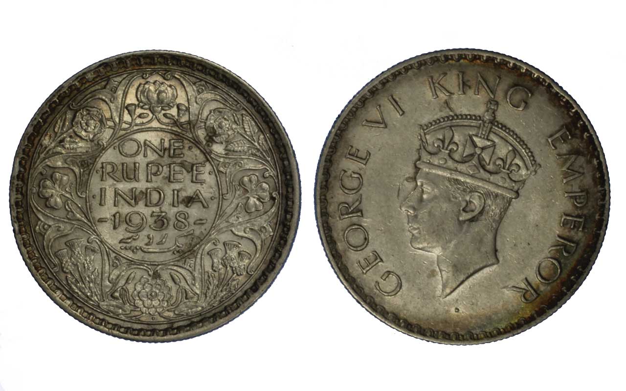 Giorgio VI - Rupia gr.11,66 ag.917/000 
