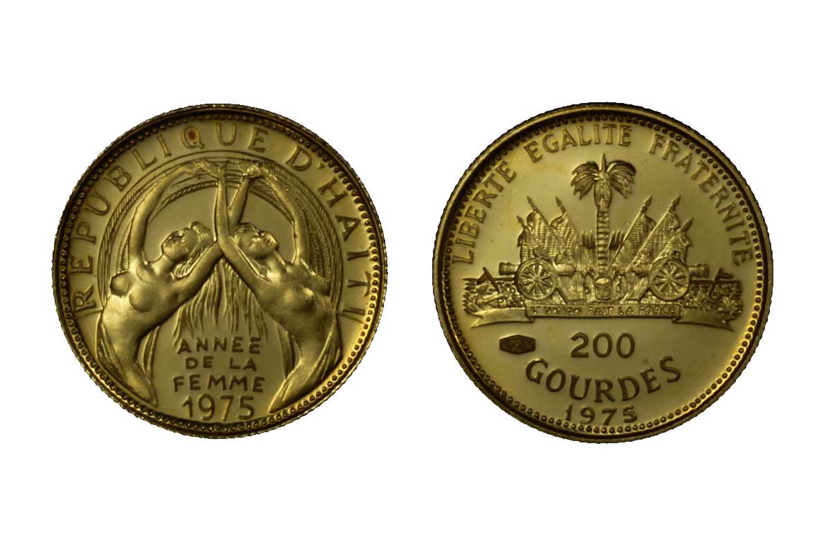 "Anno della Donna" - 200 gourdes gr. 2,91 in oro 900/000 - blister originale