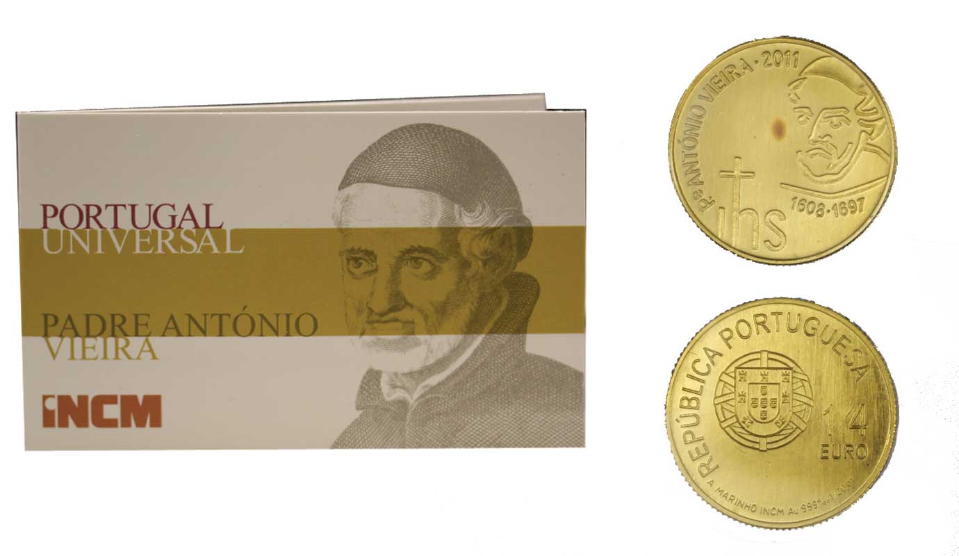 "Padre Antonio Vieira" - 1/4 di Euro gr. 1,56 in oro 999/000