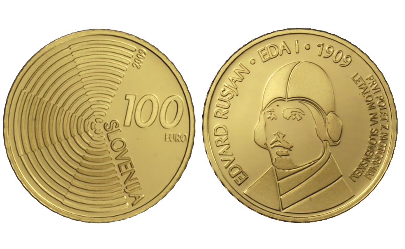 100 euro "100 Anniversario del Primo Volo" gr. 7,00 in oro 900/000