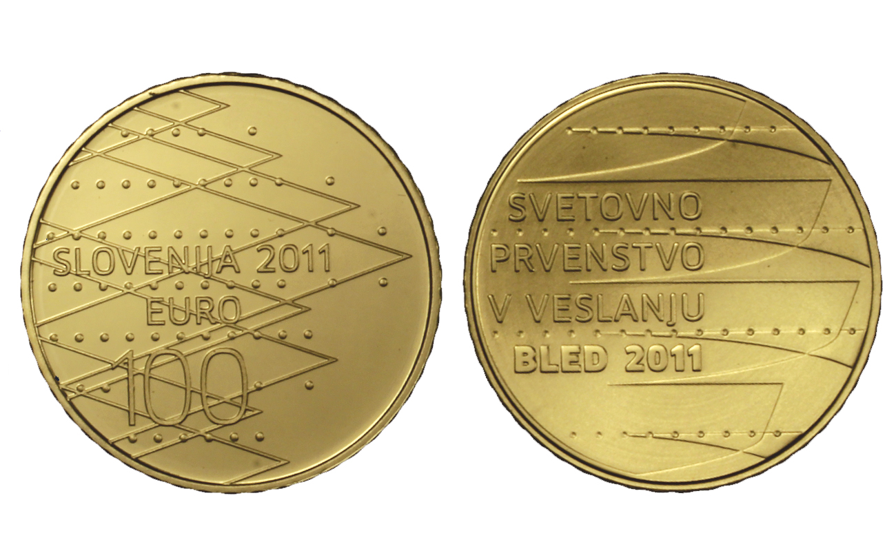 100 euro "Mondiali di Canotaggio" gr. 7,00 in oro 900/000