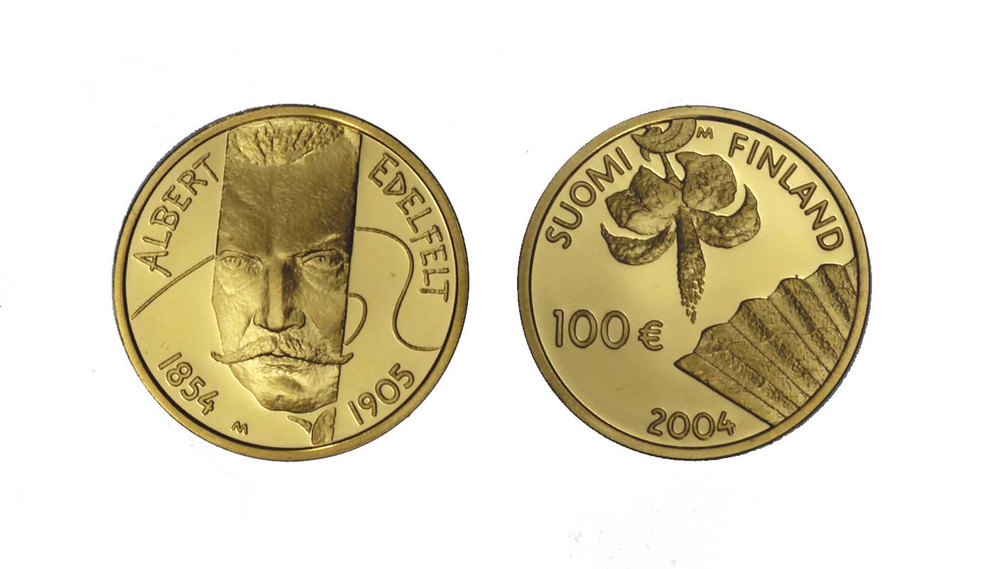 "Albert Edelfelt" - 100 euro gr. 8,64 in oro 900/000 - PREZZO SPECIALE!!