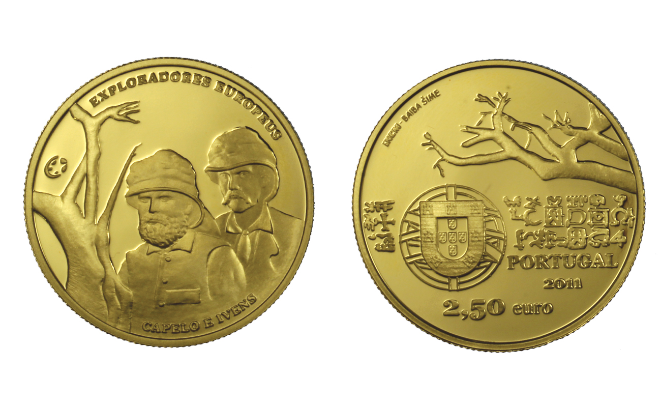 "Hermenegildo Capelo" - 2,50 Euro gr. 15,55 in oro 999/000