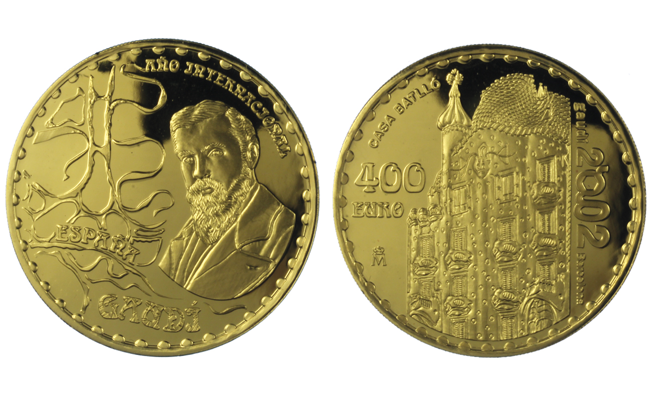 "150 Nascita Gaud" - 400 Euro gr. 27,00 in oro 999/000