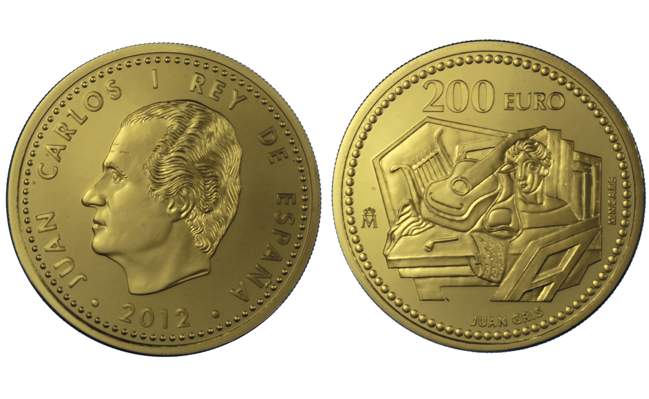 "Juan Gris" - 200 Euro gr. 13,50 in oro 999/000