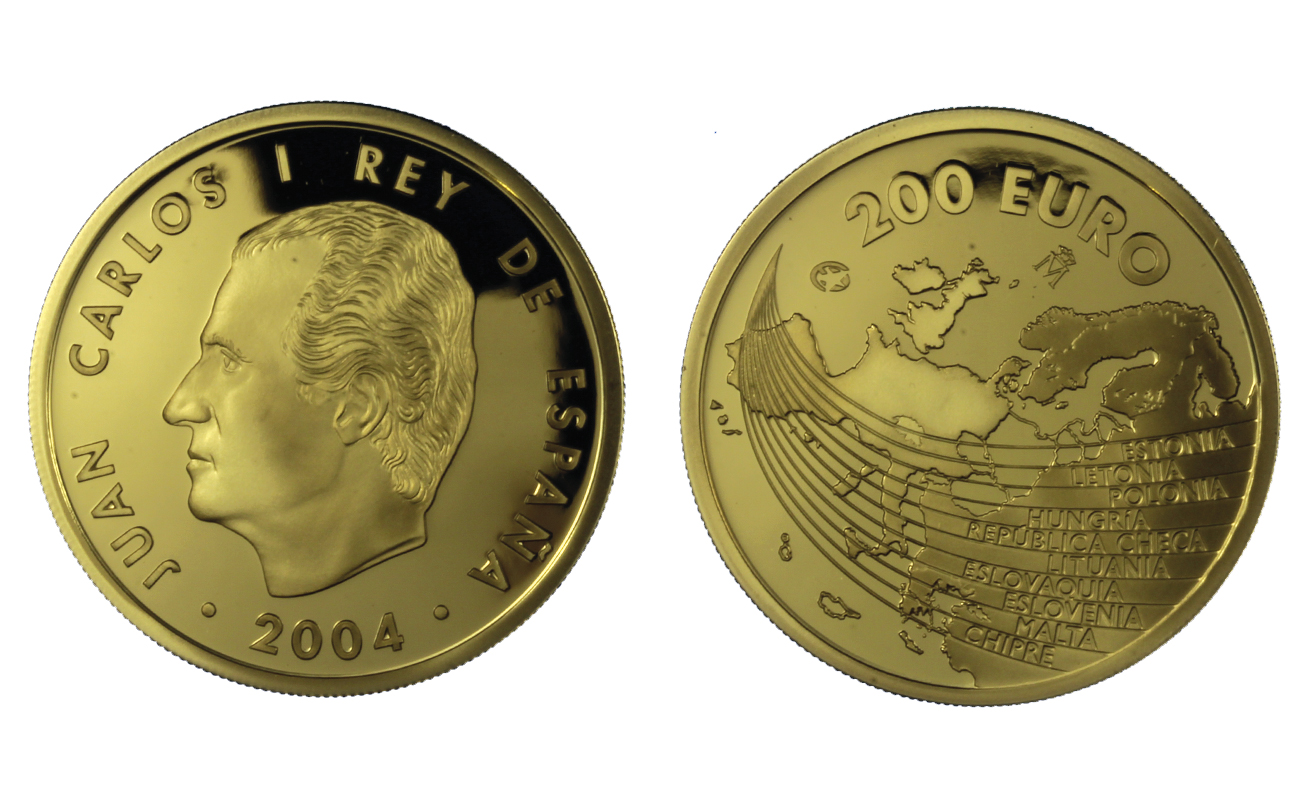 "Allargamento UE" - 200 Euro gr. 13,50 in oro 999/000