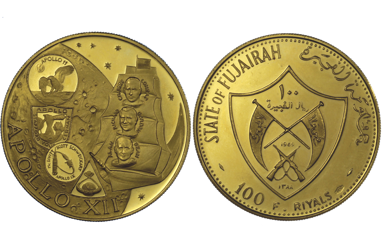 "Apollo XII" - 100 Riyals gr. 20,73 in oro 900/000