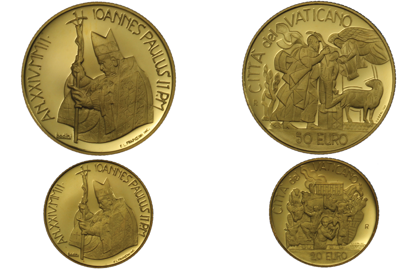 "Alle Radici della Fede" - 20 Euro e 50 Euro gr. 21,00 in oro 917/000 - senza conf. 