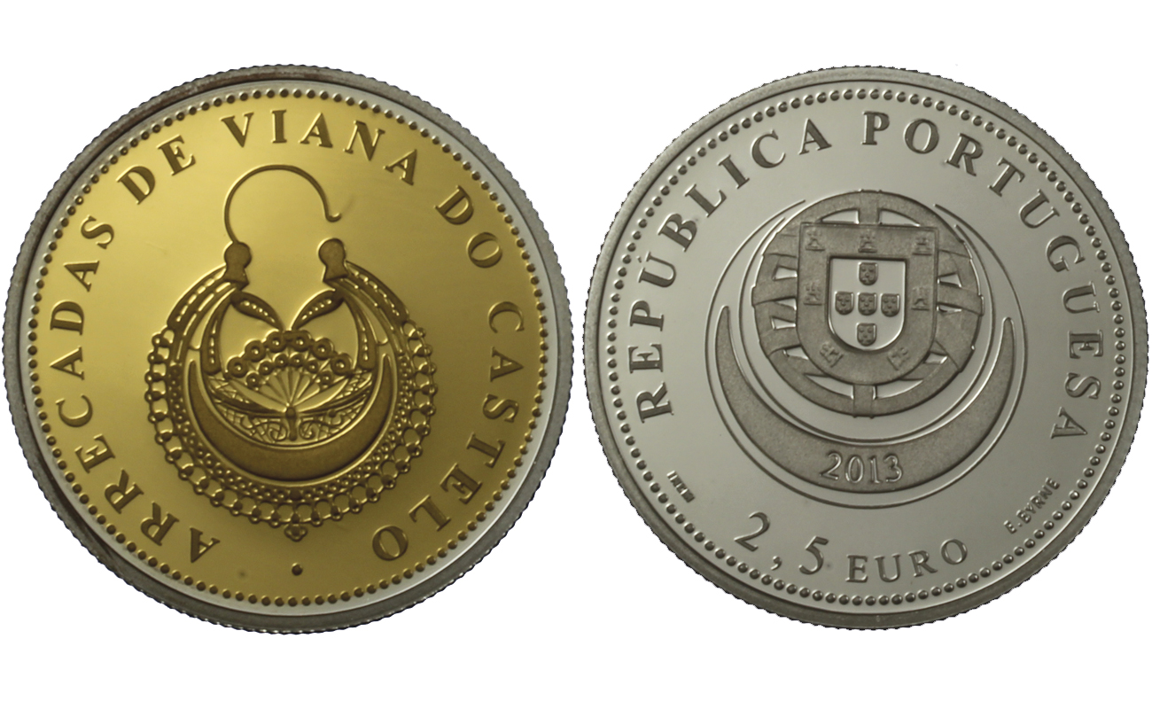 "Patrimonio Etnografico: Viana do Castelo" - 2,50 Euro gr. 3,10 in oro 999/000 e gr. 12,00 in ag. 925/000
