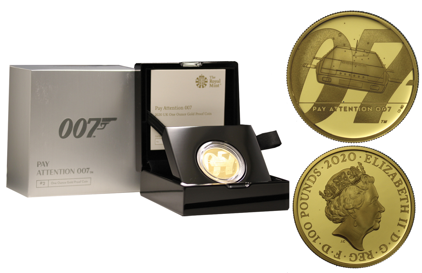 "James Bond - 2a emissione"- 100 pounds gr. 31,21 in oro 999/000 - Tiratura 250 pezzi