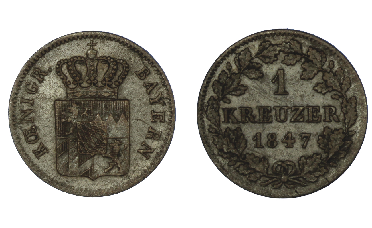 Baviera - Ludovico I 1 kreuzer gr. 0.84 in gr. 166/000