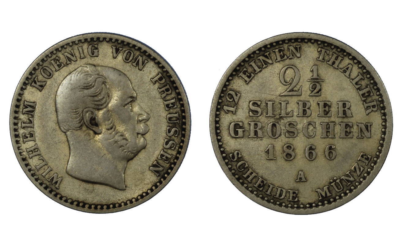 Prussia - Guglielmo IV 2.5 groschen gr. 3.24 in 375/000
