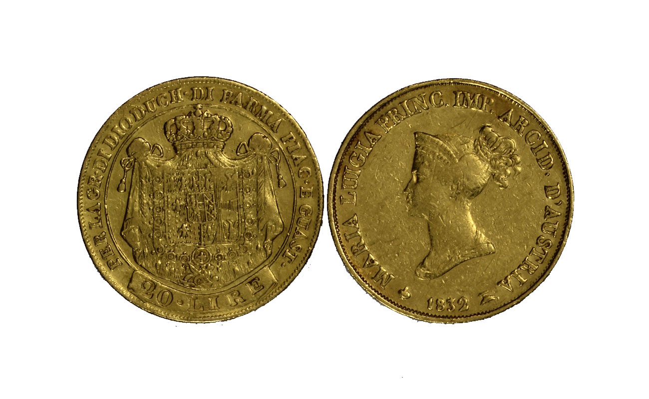 Duchessa Maria Luigia - 20 lire gr. 6,45 in oro 900/