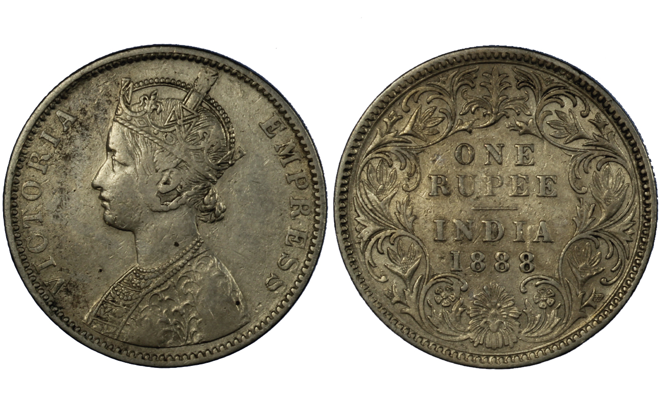Regina Vittoria - 1 rupia gr. 11.66 in ag. 917/000