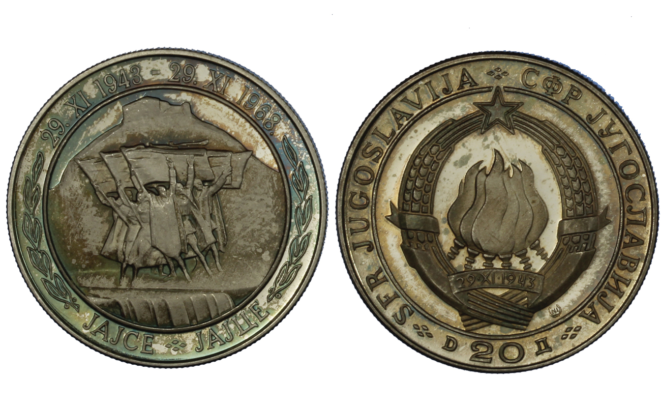 25 Repubblica - 20 dinari in ag. 925/000