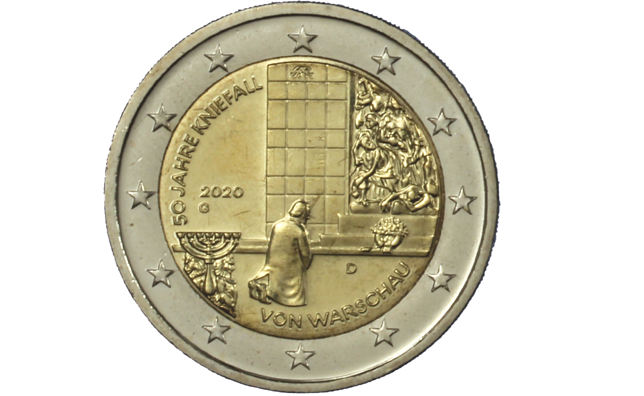 "50 genuflessione di Varsavia" Zecca G - moneta da 2 euro