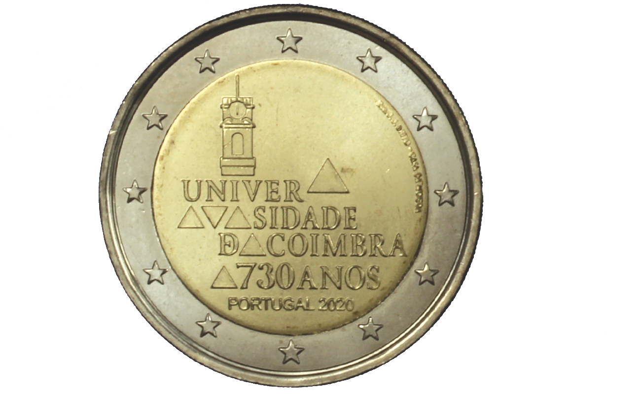 "730 anniversario Universit Coimbra" - moneta da 2 euro