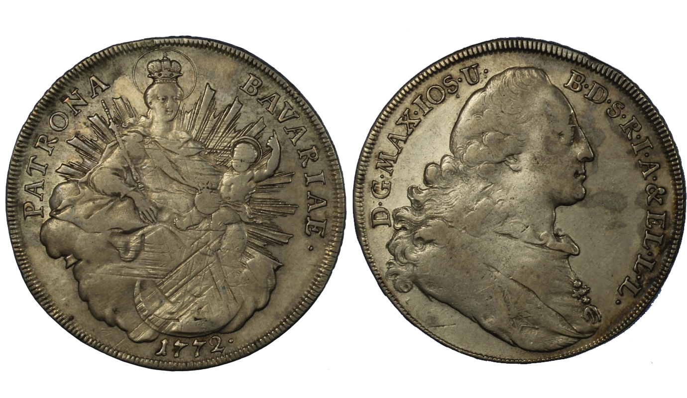 Baviera - "Massimiliano III" tallero gr. 28.00 in ag. 835/000