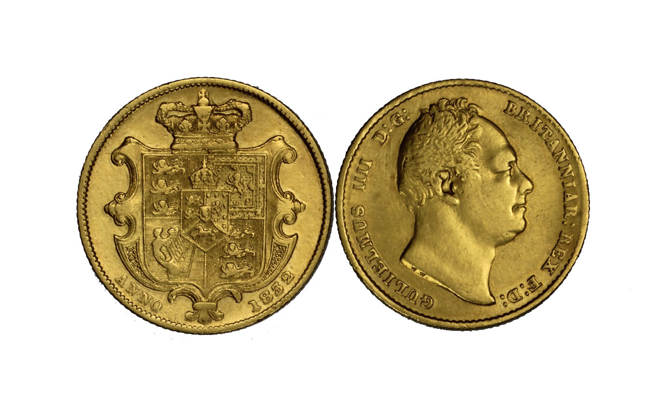 Re Guglielmo IV - Sterlina gr. 7,98 in oro 917/